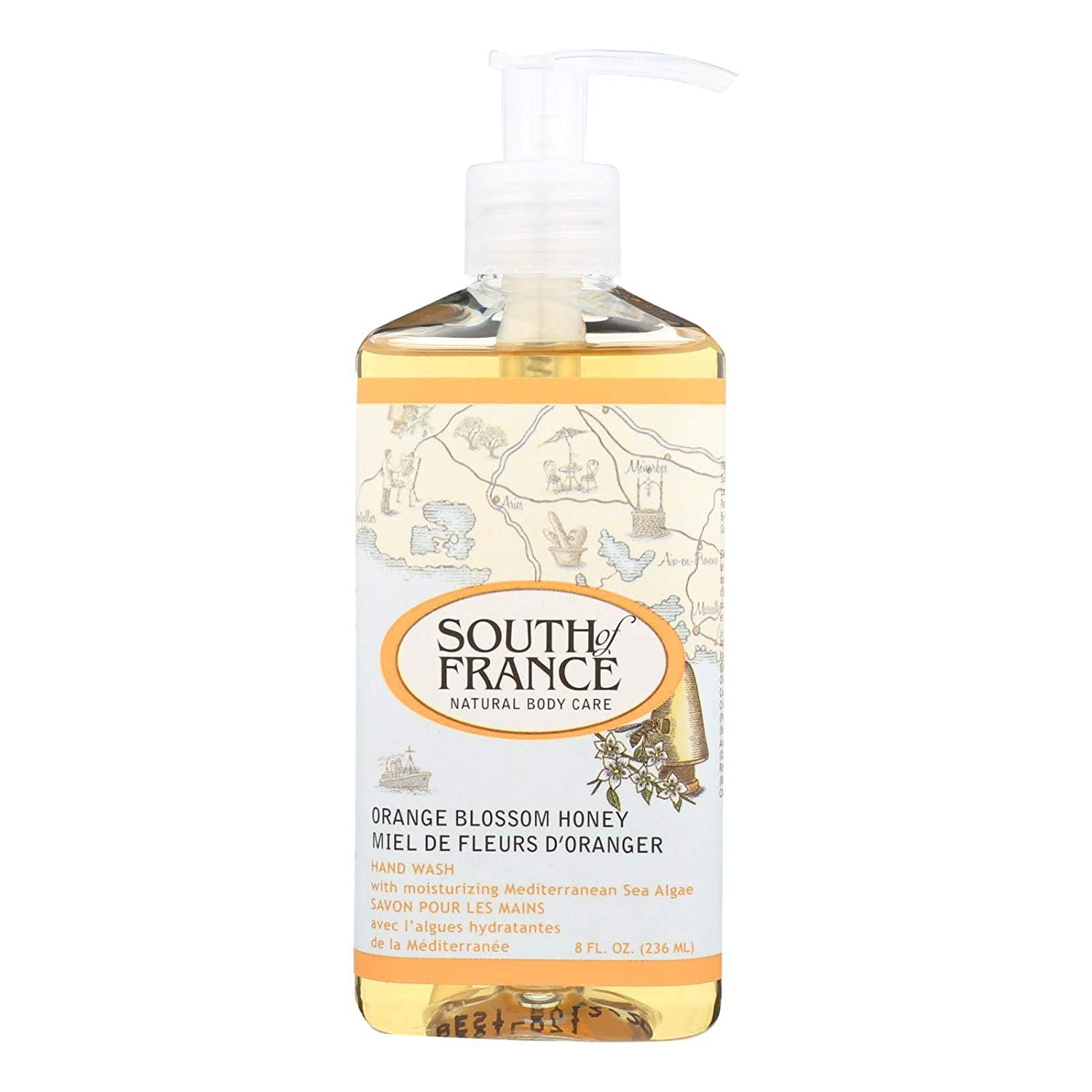 South of France Orange Blossom Honey Hand Wash 8 oz (Pack of 3)