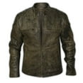 thumbnail image 1 of SouthBeachLeather Biker Vintage Motorcycle Distressed Retro Leather Jacket, 1 of 6
