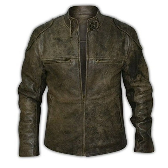 SouthBeachLeather Biker Vintage Motorcycle Distressed Retro Leather Jacket