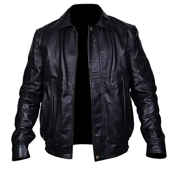 SouthBeachLeather Flight Leather Jacket/Bomber Jacket (Medium)