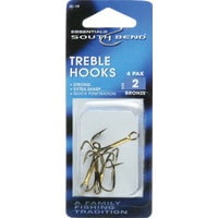 Vanguard Size 2 Bronze Treble Fishing Hook (4-Pack) VJC19