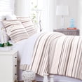 thumbnail image 1 of SouthShore FINE LIVING Coastal Stripes Collection - Soft, Wrinkle, Fade, & Stain Resistant, Easy Care, Oversized Duvet Cover Set, Full / Queen, Taupe, 1 of 9
