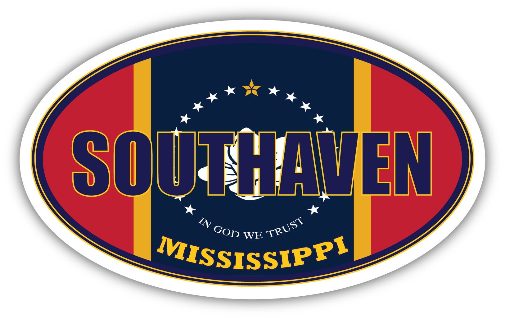 Southaven City Mississippi.png State Flag MS Flag DeSoto County Oval