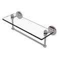 thumbnail image 1 of Southbeach Collection 16-in  Glass Vanity Shelf  with Integrated Towel Bar in Satin Nickel, 1 of 11