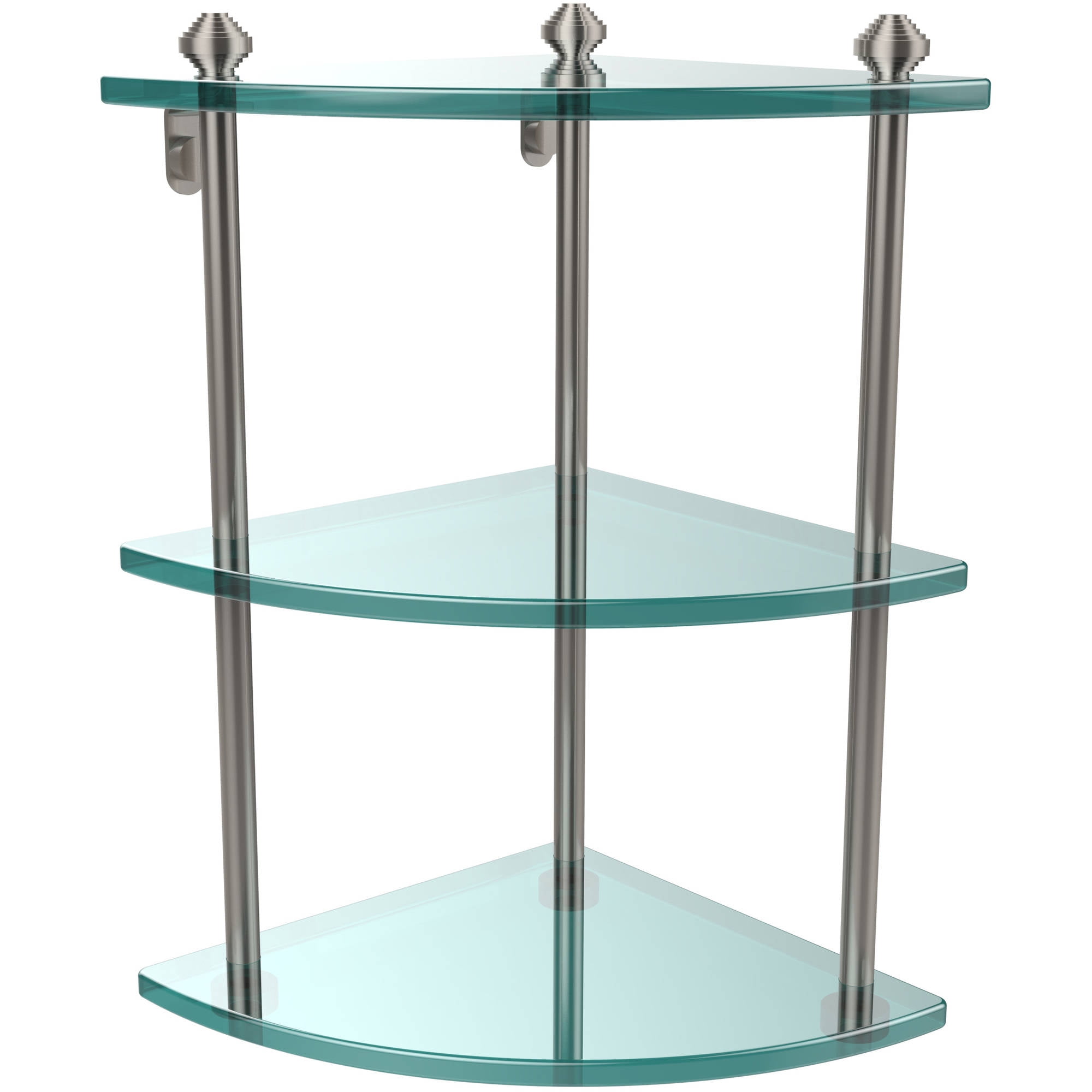 Southbeach Collection 8 in. 2-Tier Corner Glass Shelf in Oil Rubbed Bronze Southbeach Collection 8 in. 2-Tier Corner Glass Shelf in Oil Rubbed Bronze