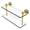 thumbnail image 1 of Southbeach Collection Two Tiered Glass Shelf - Polished Brass / 16 Inch, 1 of 11