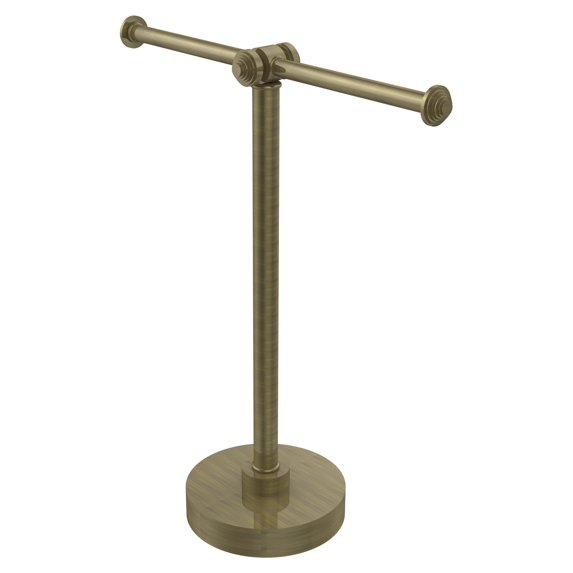 Southbeach Collection Vanity Top 2 Arm Guest Towel Holder in Antique Brass