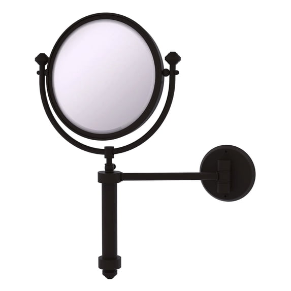 Southbeach Collection Wall Mounted Make-Up Mirror 8 Inch Diameter - Oil Rubbed Bronze / 4X