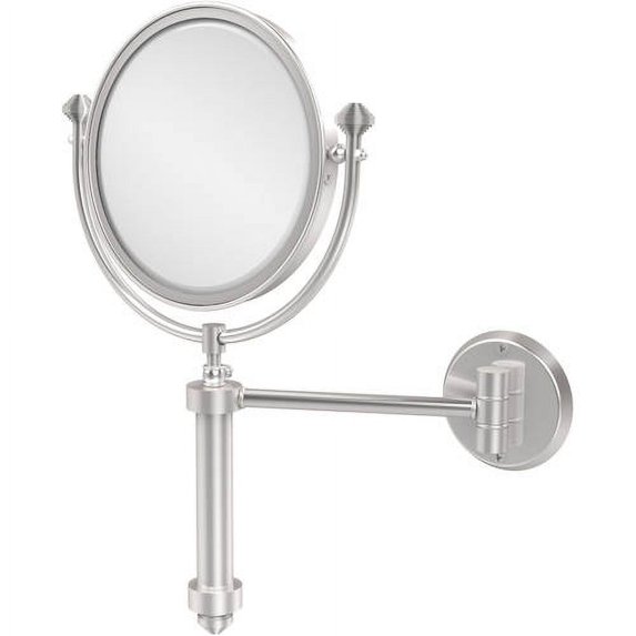 Southbeach Collection Wall Mounted Make-Up Mirror 8 Inch Diameter - Satin Chrome / 3X