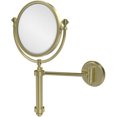 thumbnail image 1 of Southbeach Collection Wall Mounted Make-Up Mirror 8-in Diameter with 2X Magnification in Satin Brass, 1 of 11