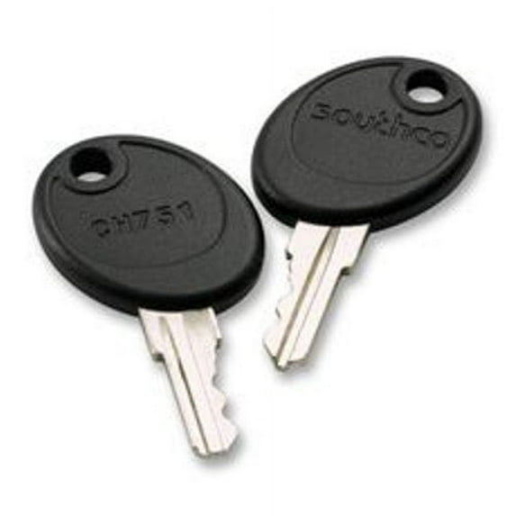 Southco PK-10-01-05 Brass CH751 Over-Molded Keys (Pack of 2)