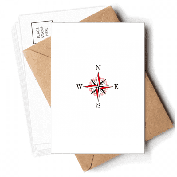 Southeast Compass Positioning Direction Postcards Envelopes Blank Note Cards Mailing