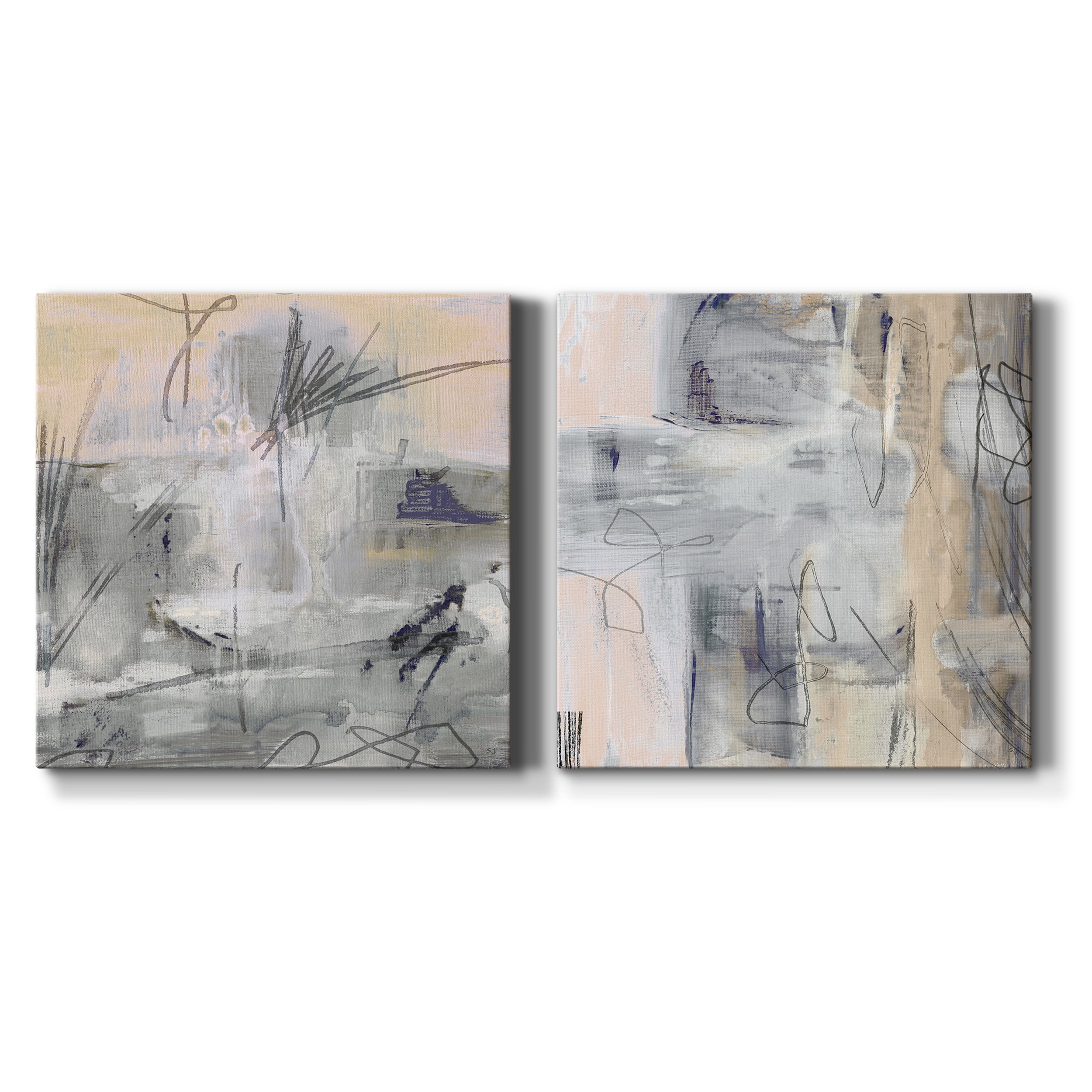 Southeast I - Premium Gallery Wrapped Canvas - Ready to Hang Set of 2 - 40 x 40 Each