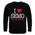 thumbnail image 1 of Southeast Missouri State University I Love Crewneck T-Shirt, Black - Small, 1 of 1