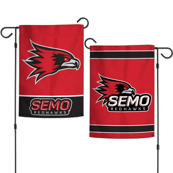 Southeast Missouri State University Redhawks 12.5 x 18" Double Sided Yard and Garden College Banner Flag Is Printed in the USA