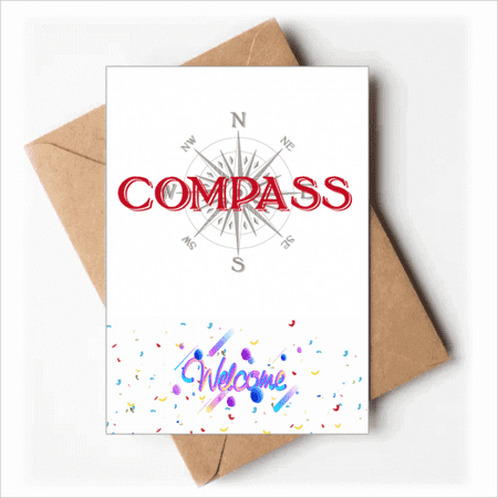 Southeast Northwest Compass Welcome Back Greeting Cards Envelopes Blank
