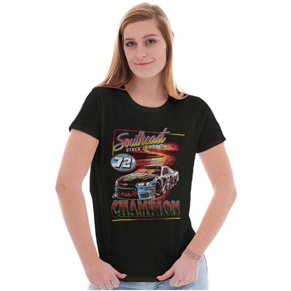 Southeast Stock Car Racing Champion Womens Slim Fit Graphic Tee Brisco Brands S