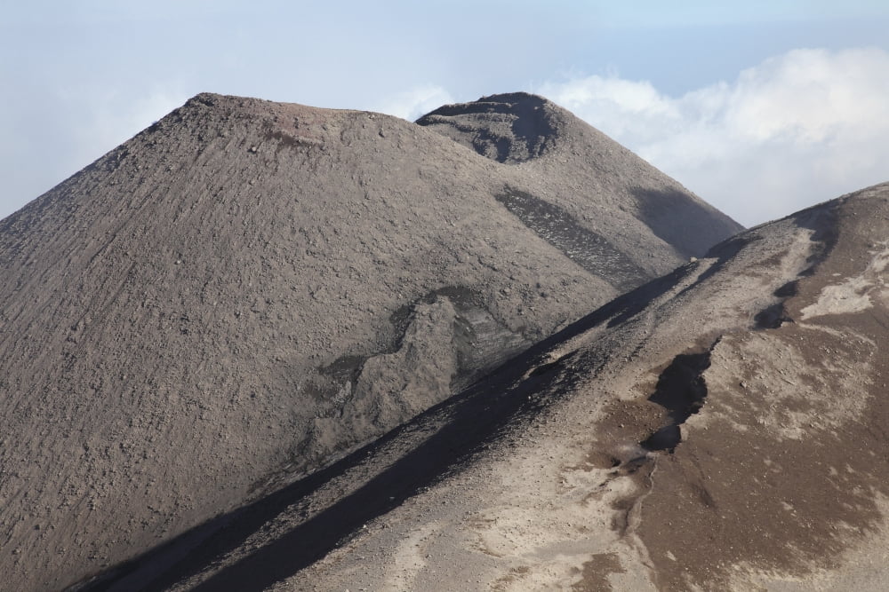 Southeast crater of Mount Etna volcano Sicily Italy Canvas Art - Richard RoscoeStocktrek Images (35 x 23)