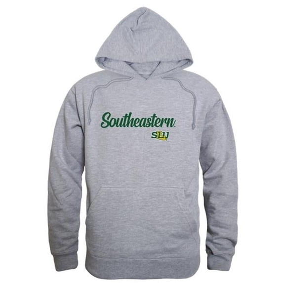 Southeastern Louisiana University Lions Script Hoodie, Heather Grey - 2XL