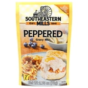 Southeastern Mills Peppered Gravy Mix, 2.75 oz – No Cholesterol, Easy to Prepare, Perfect for Biscuits, Mashed Potatoes & More