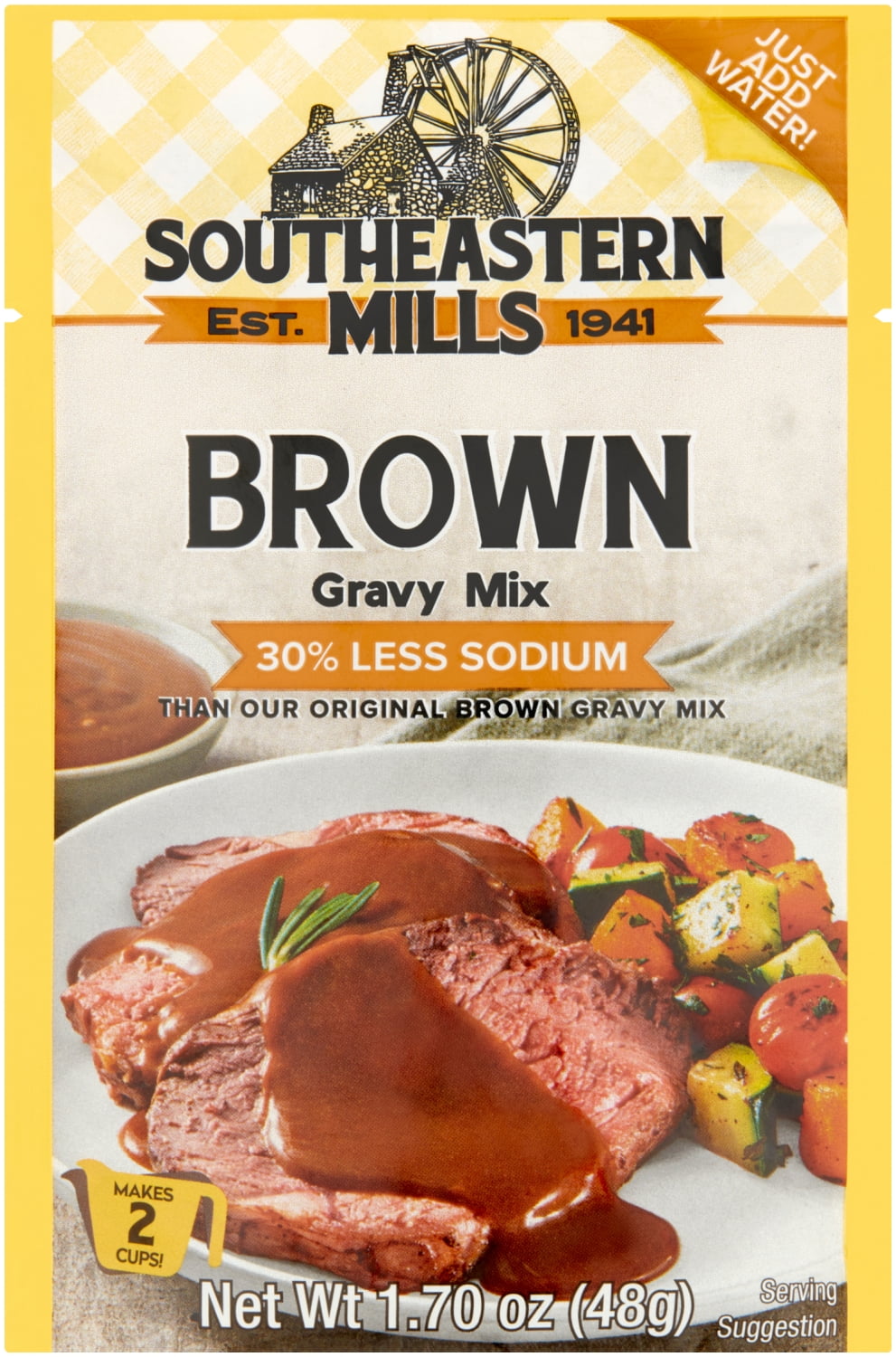 Southeastern Mills Reduced Sodium Brown Gravy Mix, 1.70 oz