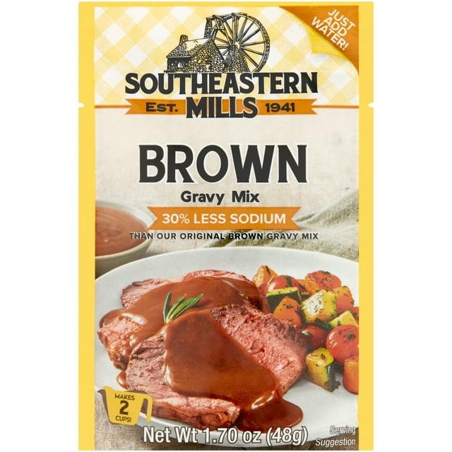 Southeastern Mills Reduced Sodium Brown Gravy Mix, 1.70 oz