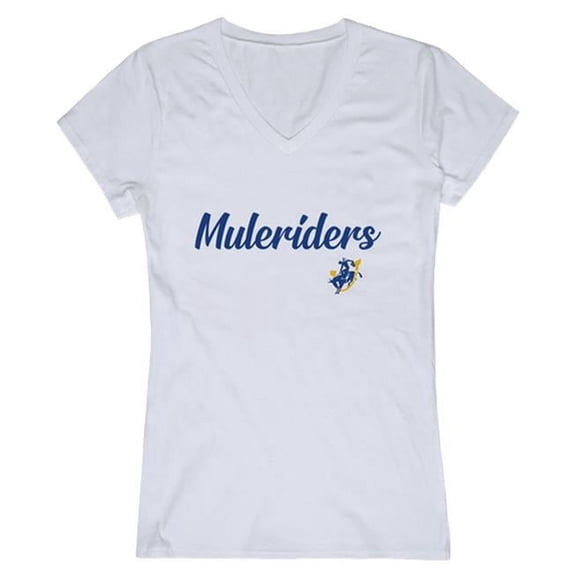 Southern Arkansas University Muleriders Women Script Short Sleeve T-Shirt, White - 2XL