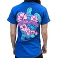 thumbnail image 1 of Southern Attitude Flower Turtle Royal Blue Short Sleeve T-Shirt (2X-Large), 1 of 3