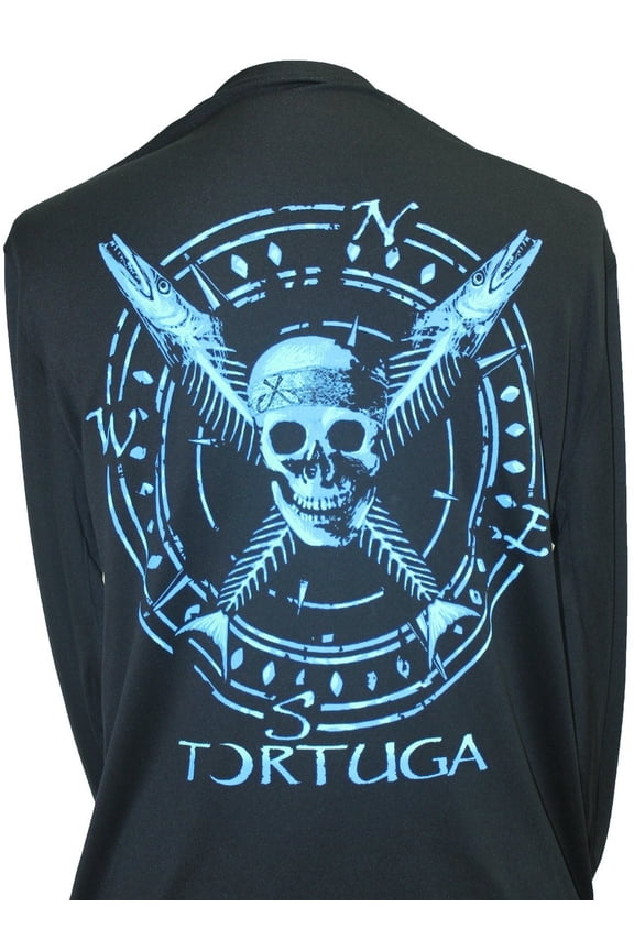 Southern Attitude Tortuga Moon Skull Bones Unisex Sport Tech T-Shirt