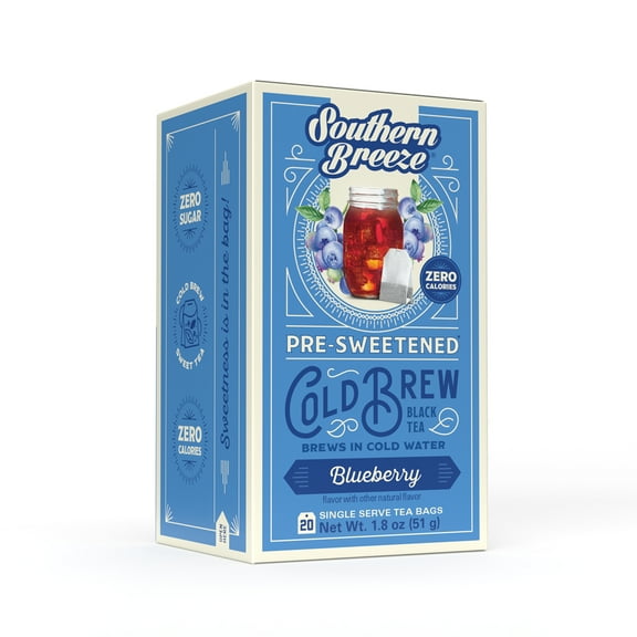 Southern Breeze Blueberry Sweet Tea, 20 Individually Wrapped Tea Bags