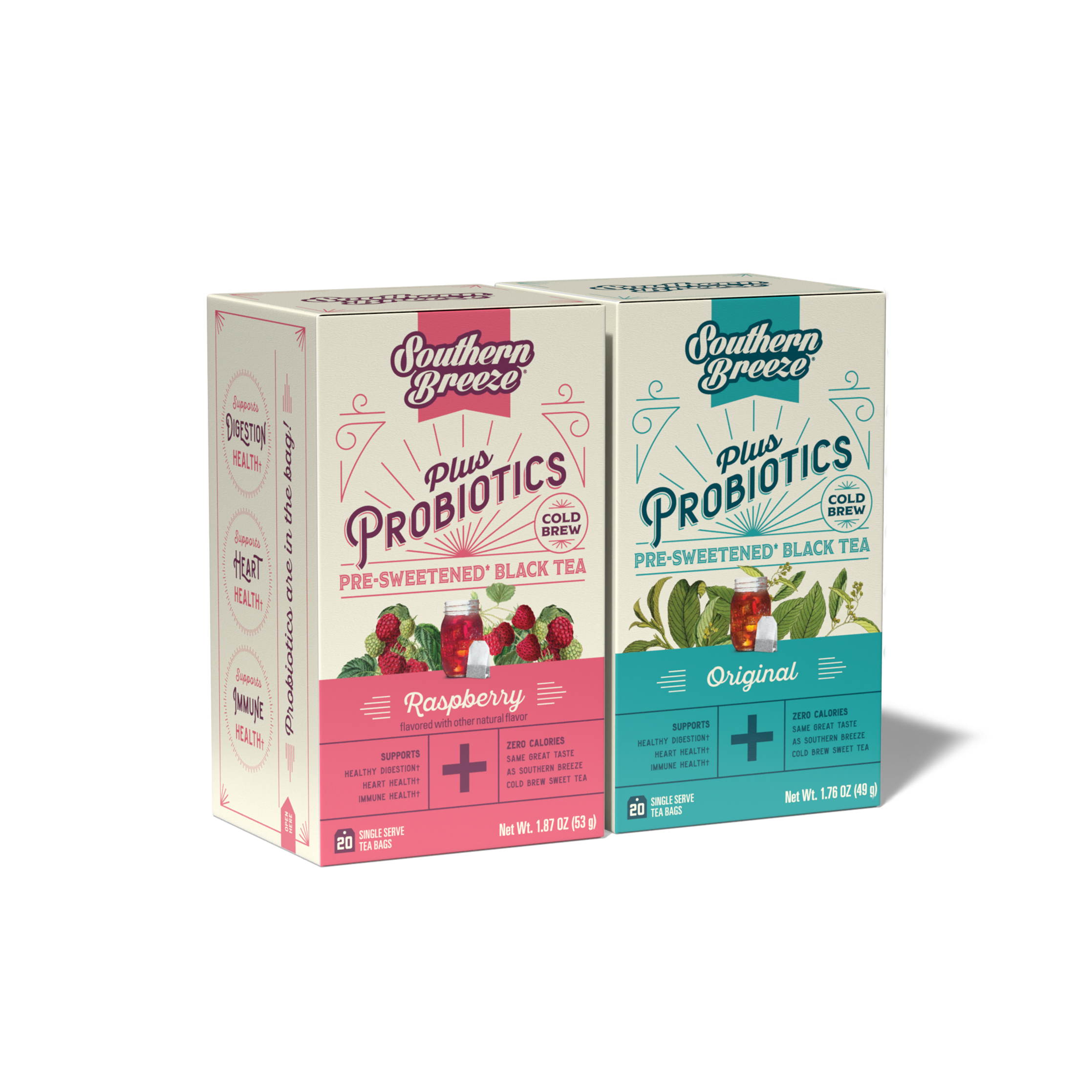 Southern Breeze Cold Brew Sweet Tea Plus Probiotics Iced Tea with Black