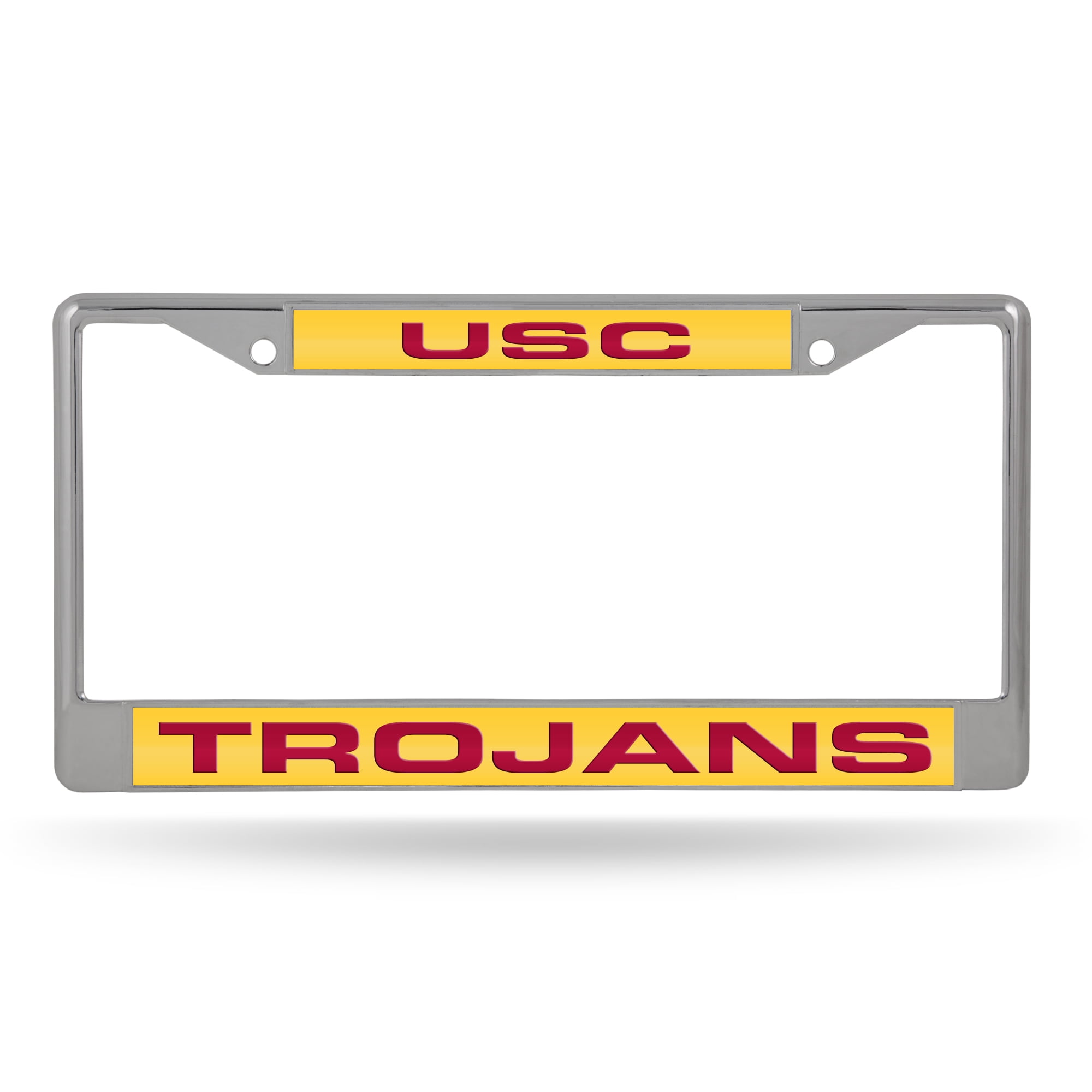 Southern Cal USC Trojans Chrome Metal Laser Cut License Plate Frame