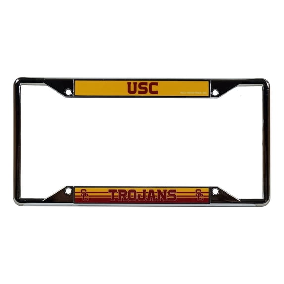 Southern California USC Trojans Chrome EZ View License Plate Frame