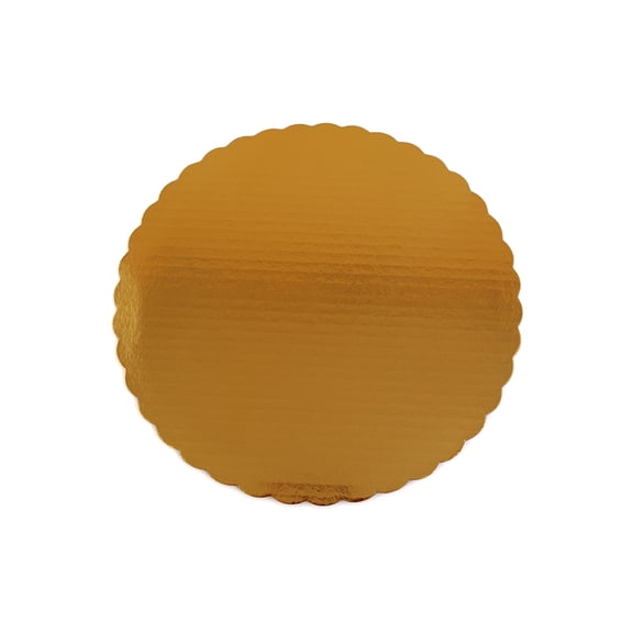Southern Champion Tray 1630 14" Sturdy Corrugated Double Wall Cake Circle, Greaseproof, Gold Metallic (Case of 50)