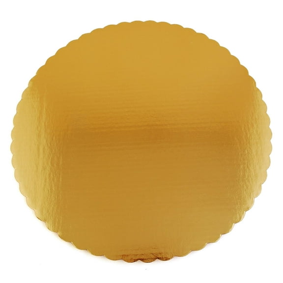 Southern Champion Tray 1635 16" Sturdy Corrugated Double Wall Cake Circle, Greaseproof, Gold Metallic (Case of 50)