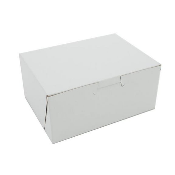 Southern Champion Tray 6 x 4.5 x 2.75 in. Non-Window Lock-Corner Bakery Box, White