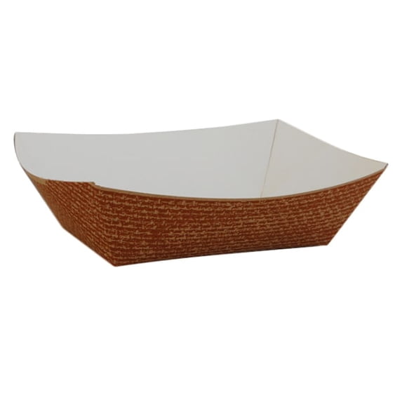 Southern Champion Tray Hearthstone Boat/Bowl Paperboard Food Trays, 1-1/4"H x 4-5/8"W x 3-1/4"D, Brown, Pack Of 1,000 Trays