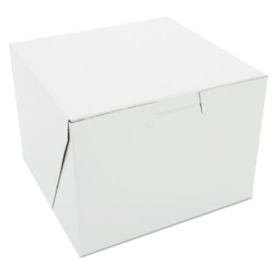 Southern Champion Tray SCH0902 Tuck-top Bakery Boxes, Paperboard, White, 5.5 X 5.5 X 4, 250/carton