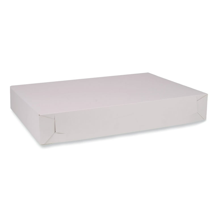 Bakery Boxes, Standard, 26 x 18.5 x 4, White, Paper, 50/Carton Bakery Boxes, Standard, 26 x 18.5 x 4, White, Paper, 50/Carton