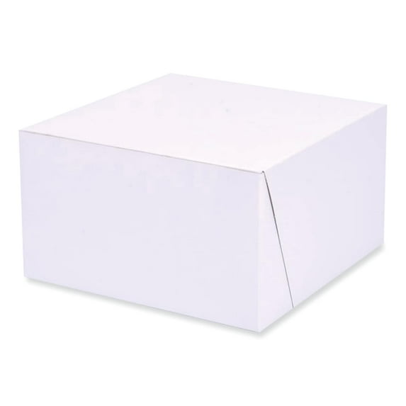 SCT 1521 7 in. x 7 in. x 4 in. Paper Standard Bakery Boxes - White (250/Carton)
