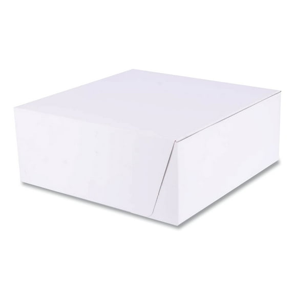 Southern Champion Tray SCT White One-Piece Non-Window Bakery Boxes Standard 10 x 10 x 4 White Paper