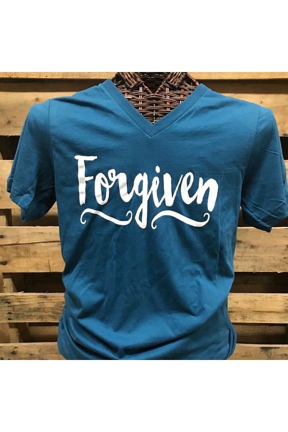 Southern Chics Apparel Forgiven V-Neck Canvas Girlie Bright T Shirt