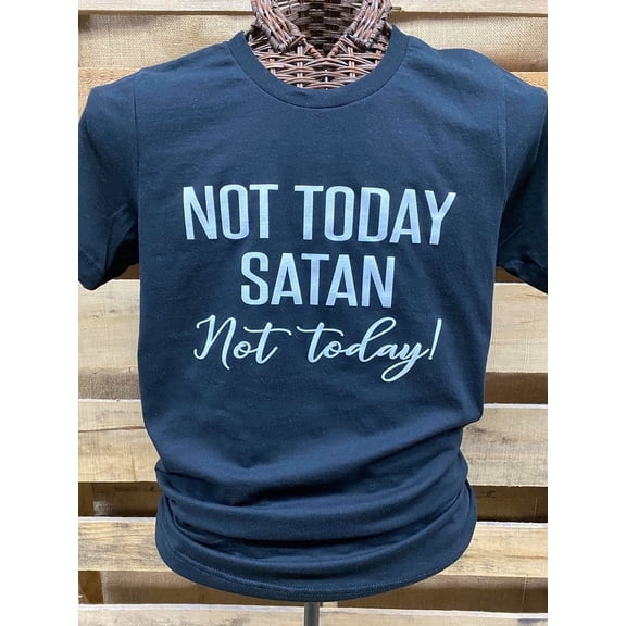 Southern Chics Apparel Not Today Satan Canvas Girlie Bright T Shirt