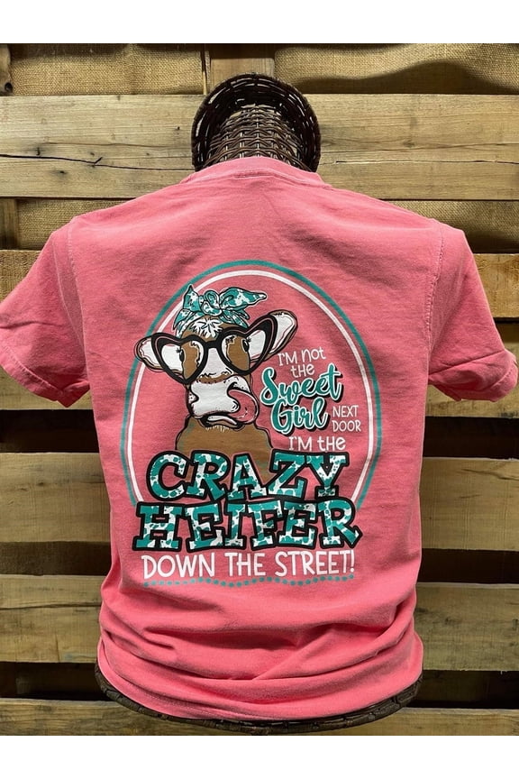 Southern Chics Crazy Heifer Cow T-Shirt