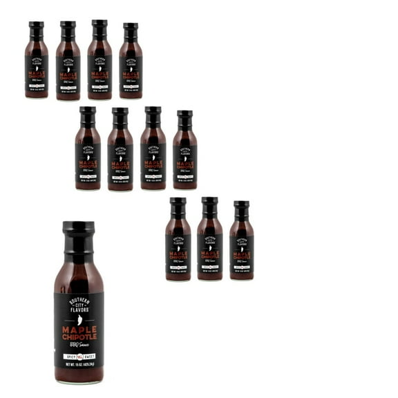 Southern City Flavors Chipotle Maple Bbq Sauce, 15 OZ, 12 Pack