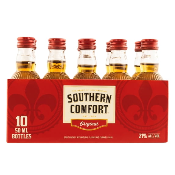 Southern Comfort Whiskey, 10 Pack 50ml 42 Proof