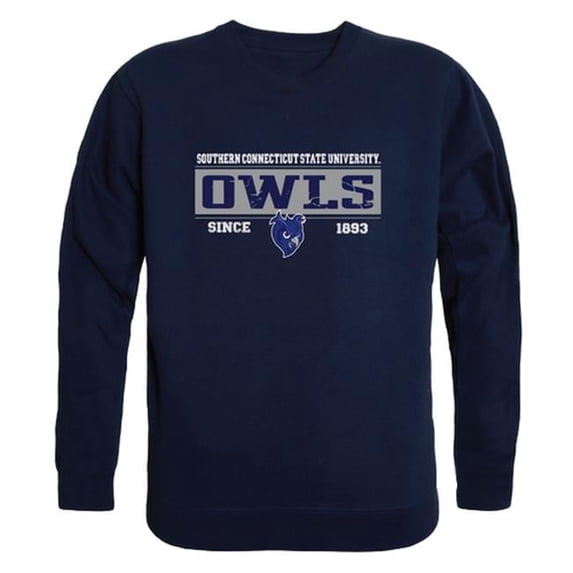 Southern Connecticut State University Owls Established Crewneck Sweatshirt, Navy - Large