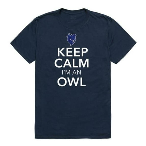 Southern Connecticut State University Owls Keep Calm T-Shirt, Navy - Small