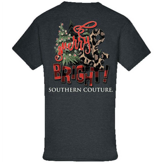 Southern Couture Classic Merry Bright Holiday T-Shirt