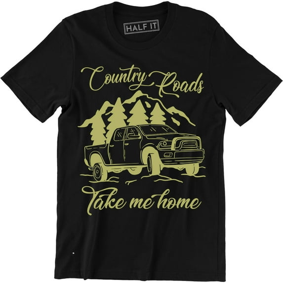 Southern Couture Country Roads Take Me Home - Girlie Bright Men's T-Shirt